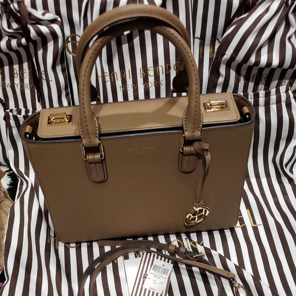 Henri bendel w57th sm turnlock satchel
